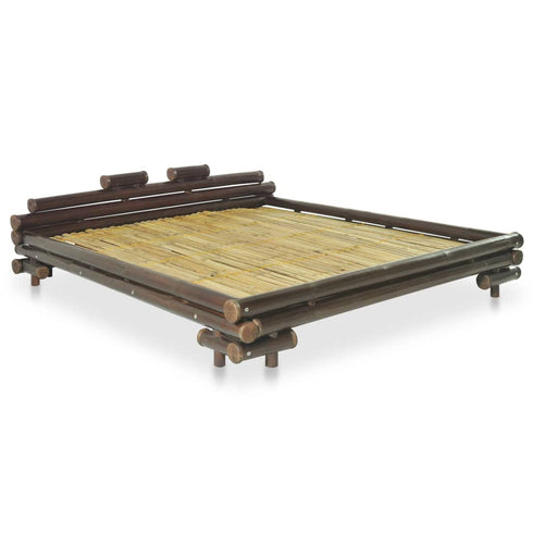 Aki Kagu -  Bed Frame Dark Brown Bamboo 160x200 cm